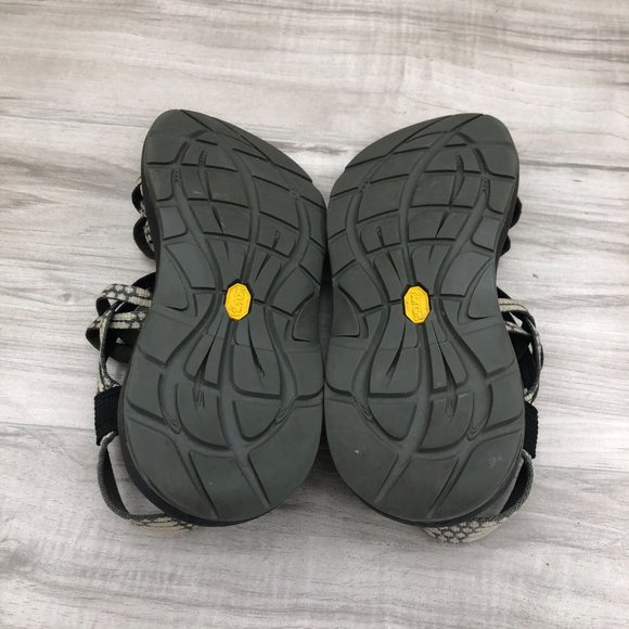 Chaco Sandals Womens 6 Zx2 Toe Strap Gray Off White Adjustable Outdoor Shoes - Picture 8 of 11